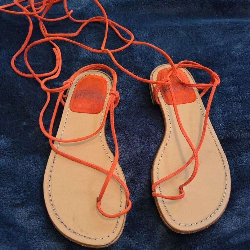Stuart Weitzman Nieta lace up sandals 4M